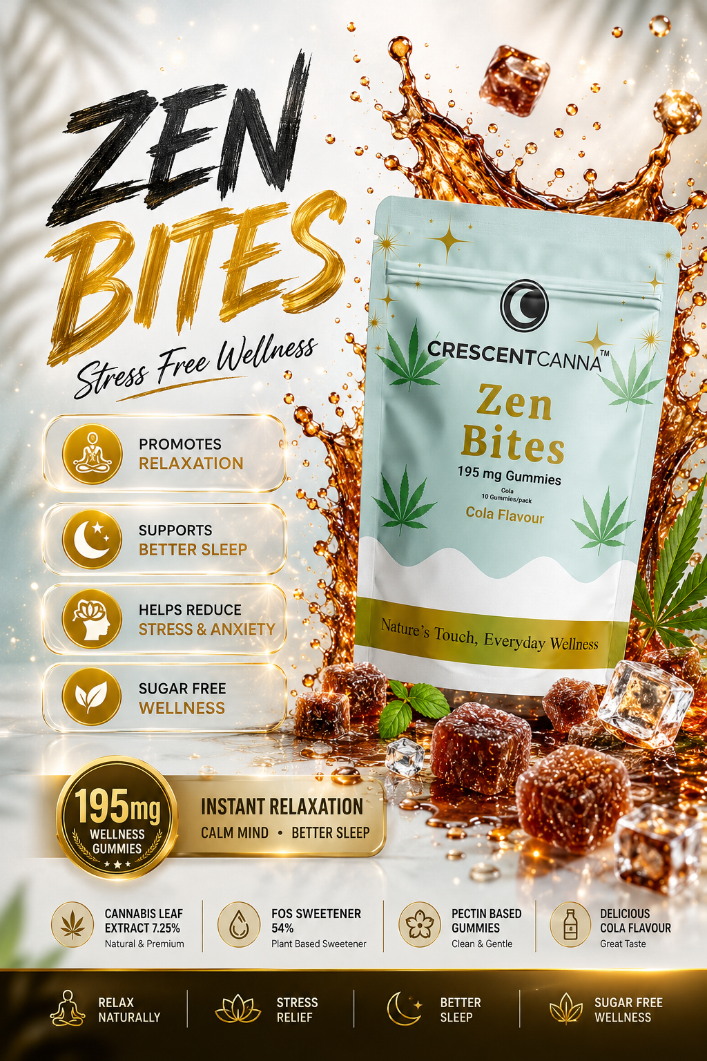 ZenBites –  Gummies for Stress & Relaxation195mg