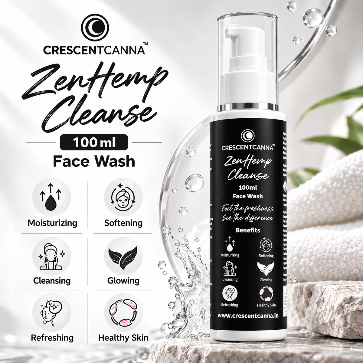 ZenHerb Cleanse sulphate-free herbal face wash 100ml