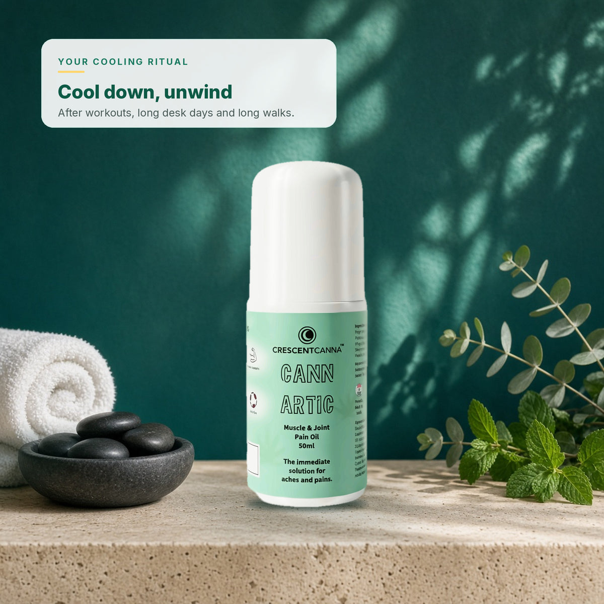 Cann Artic roll-on massage oil - your cooling ritual after active days