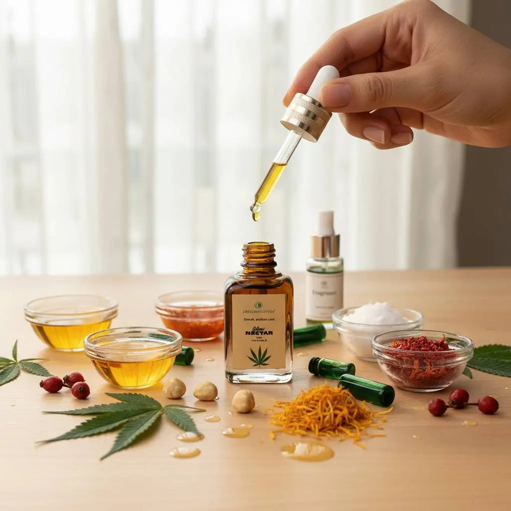 Glow Nectar (30ml) – Hemp-Infused Facial Oil crescentcanna-india