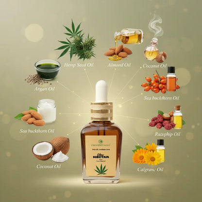 Glow Nectar (30ml) – Hemp-Infused Facial Oil crescentcanna-india