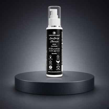 ZenHemp Cleanse herbal face wash pump bottle 100 ml by CrescentCanna - hero